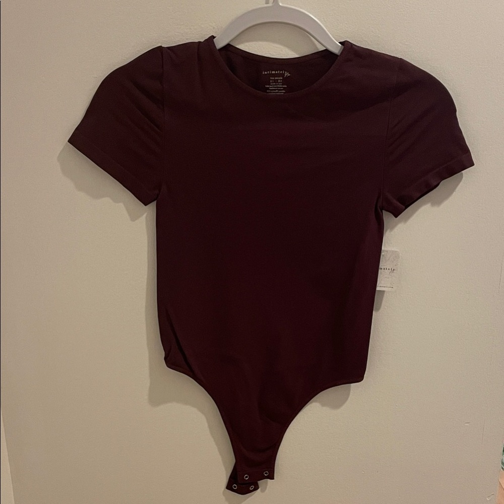 Free People Burgundy Bodysuit